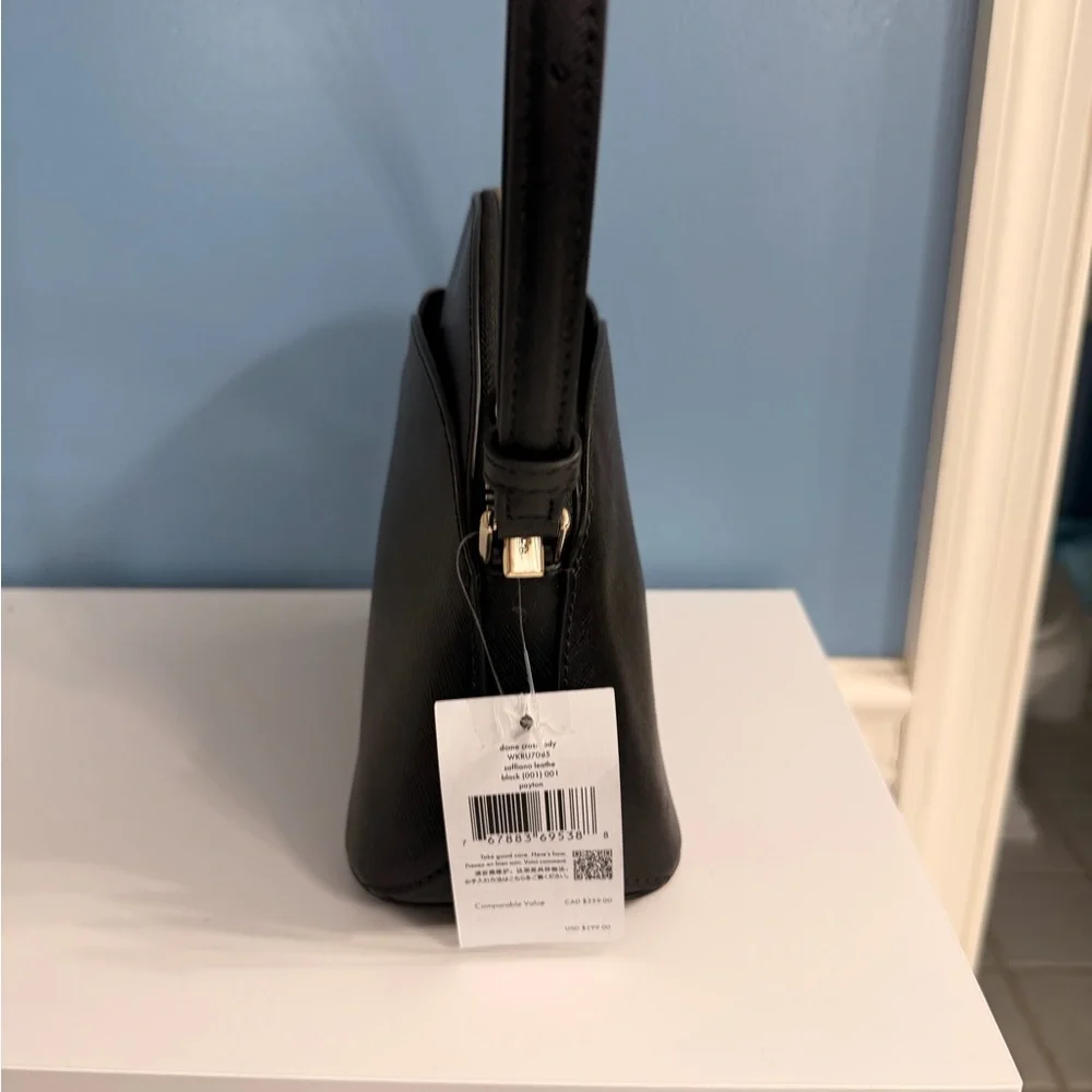 NWT Kate Spade Payton Dome Crossbody Black Saffiano Leather Gold Hardware - Picture 4 of 14